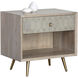 Aniston 28 X 26 inch White Ceruse / Taupe Shagreen Night Stand